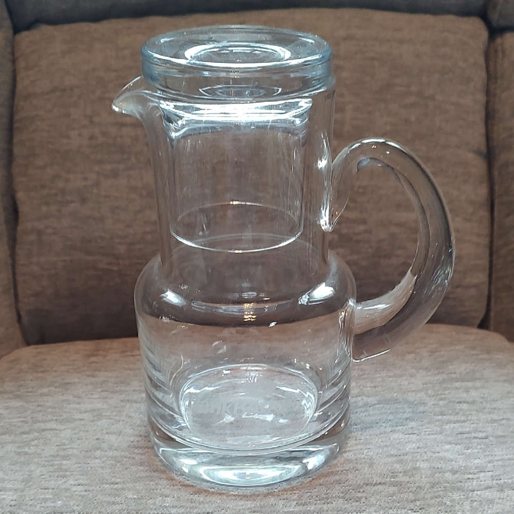 Tiffany & Company Crystal Bedside Pitcher And Cup. Bank Of Boston Engraving.